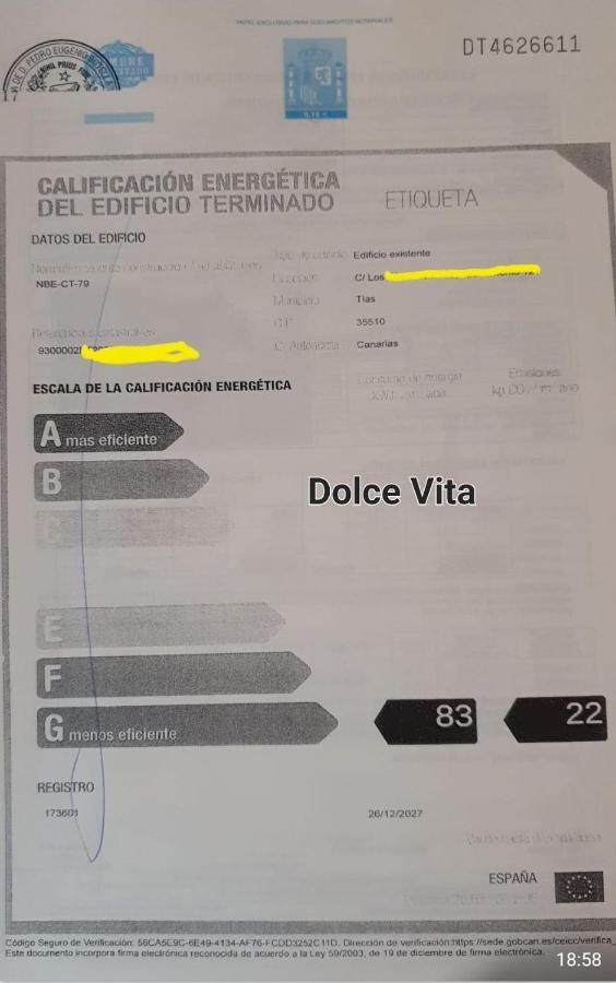 Vivienda Vacacional La Dolce Vita Тіас Екстер'єр фото